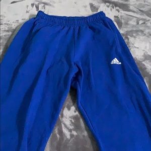 Blue adidas sweatpants